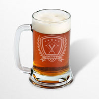Load image into Gallery viewer, Baseball beer mug engraved, Personalized beer mug / Laser engraved 16oz.
