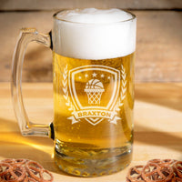 Load image into Gallery viewer, Basketball beer mug engraved, Personalized beer mug / Laser engraved 25oz.
