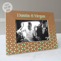 Load image into Gallery viewer, Couples wedding picture frame, Anniversary gift, Modern geometric design pattern / 4x6 photo frame / Printed
