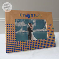 Load image into Gallery viewer, Couples wedding picture frame, Anniversary gift, Modern geometric design pattern / 4x6 photo frame / Printed
