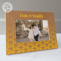 Load image into Gallery viewer, Couples wedding picture frame, Anniversary gift, Modern geometric design pattern / 4x6 photo frame / Printed

