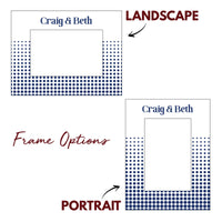 Load image into Gallery viewer, Couples wedding picture frame, Anniversary gift, Modern geometric design pattern / 4x6 photo frame / Printed
