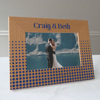 Load image into Gallery viewer, Couples wedding picture frame, Anniversary gift, Modern geometric design pattern / 4x6 photo frame / Printed

