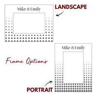 Load image into Gallery viewer, Couples wedding picture frame, Anniversary gift, Modern geometric design pattern / 4x6 photo frame / Printed
