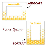 Load image into Gallery viewer, Couples wedding picture frame, Anniversary gift, Modern geometric design pattern / 4x6 photo frame / Printed
