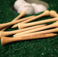 Load image into Gallery viewer, Personalized golf tees, Engraved golf tees, Engraved golf gift, Custom golf tees, Laser Engraved Golf Tees/2.75&quot; Natural Wood or White - RCH Gifts
