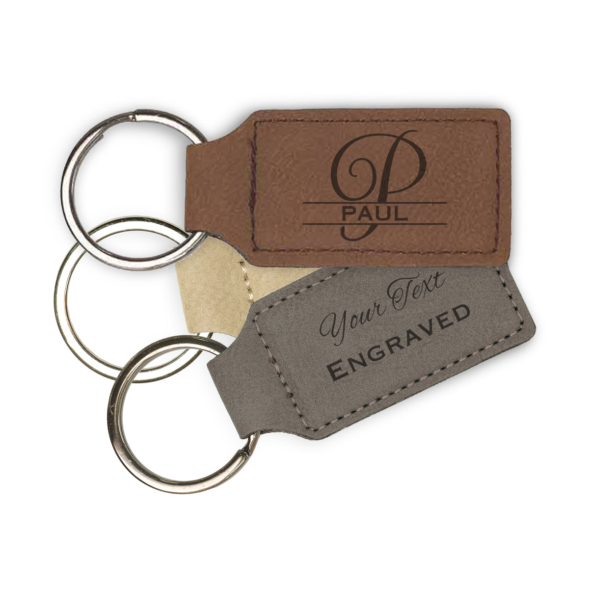 Personalized leather Keychain, Leather keychain engraved, Engraved keychain/Laser engraved