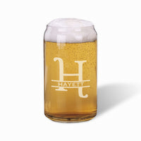 Load image into Gallery viewer, Personalized Monogram Beer Can Glass/Engraved Beer Can Glass 16 oz. Personalized glass, Engraved glass, Wedding glasses, Groomsman gift

