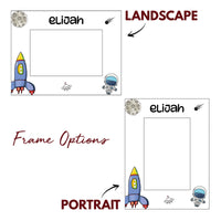 Load image into Gallery viewer, Space astronaut picture frame personalized, Baby gift / 4x6 photo frame / Printed
