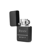 Load image into Gallery viewer, Personalized Lighter, Engraved lighter, Groomsman lighter / Laser engraved lighter w/case  Cigar lighter, Engraved lighter, Custom lighter
