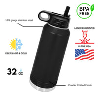 Load image into Gallery viewer, Beach vacation theme bottle Laser Engraved / 32oz. in 17 color options / 50 design options

