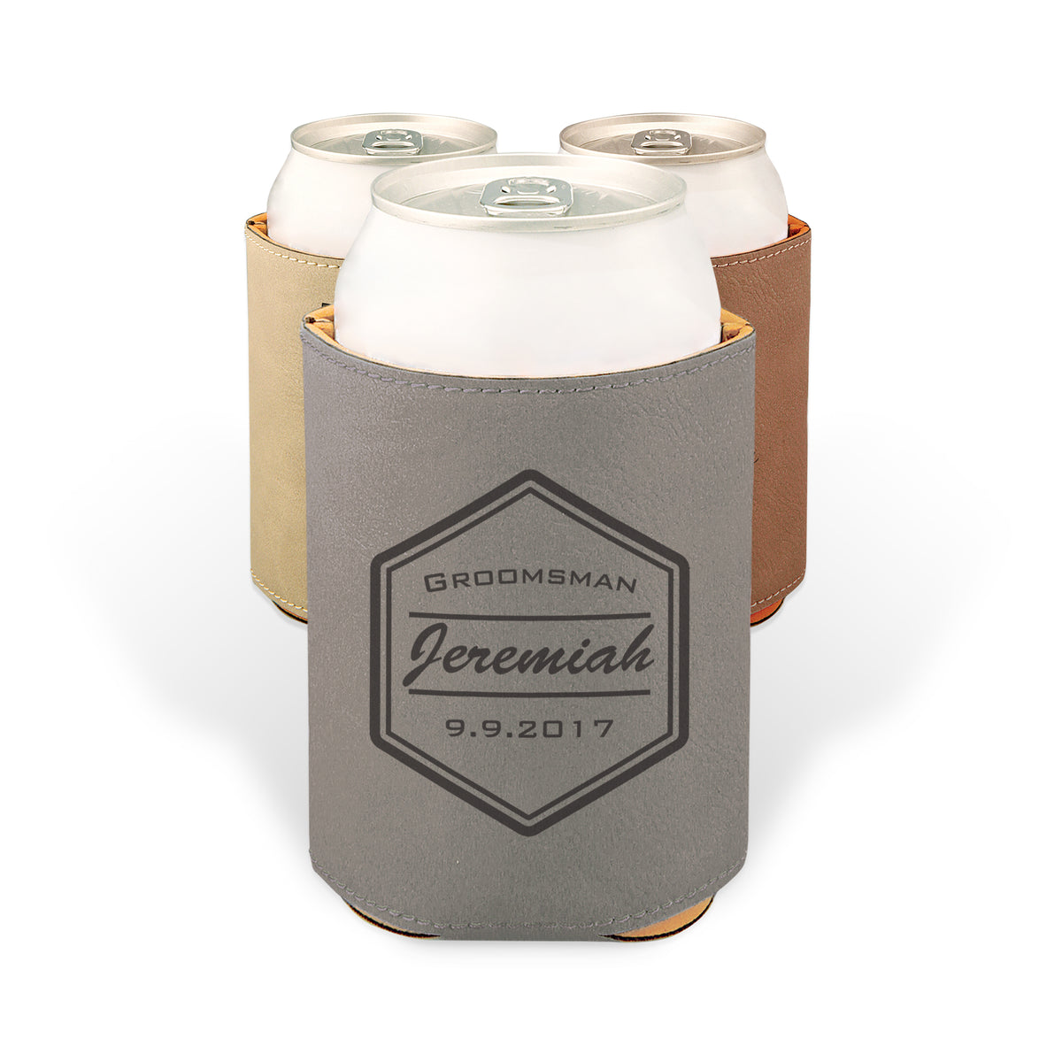 Groomsman can coolers, Wedding can coolers, Best man gift, Personalized Beverage Holder / Laser engraved