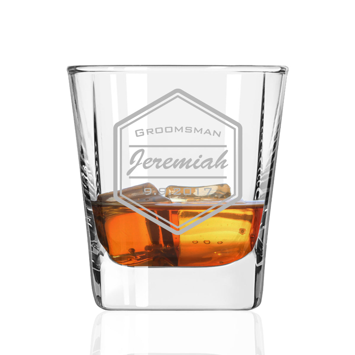 Personalized Groomsmen Whiskey Glasses/Engraved Rocks Glass 9.25 oz. Wedding whiskey glasses, Engraved whiskey glass, Best man gift