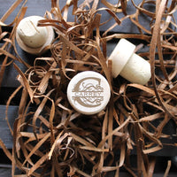 Load image into Gallery viewer, Personalized Monogram Wine Stopper/ Engraved, cork wine stopper, wedding favor, wedding gift
